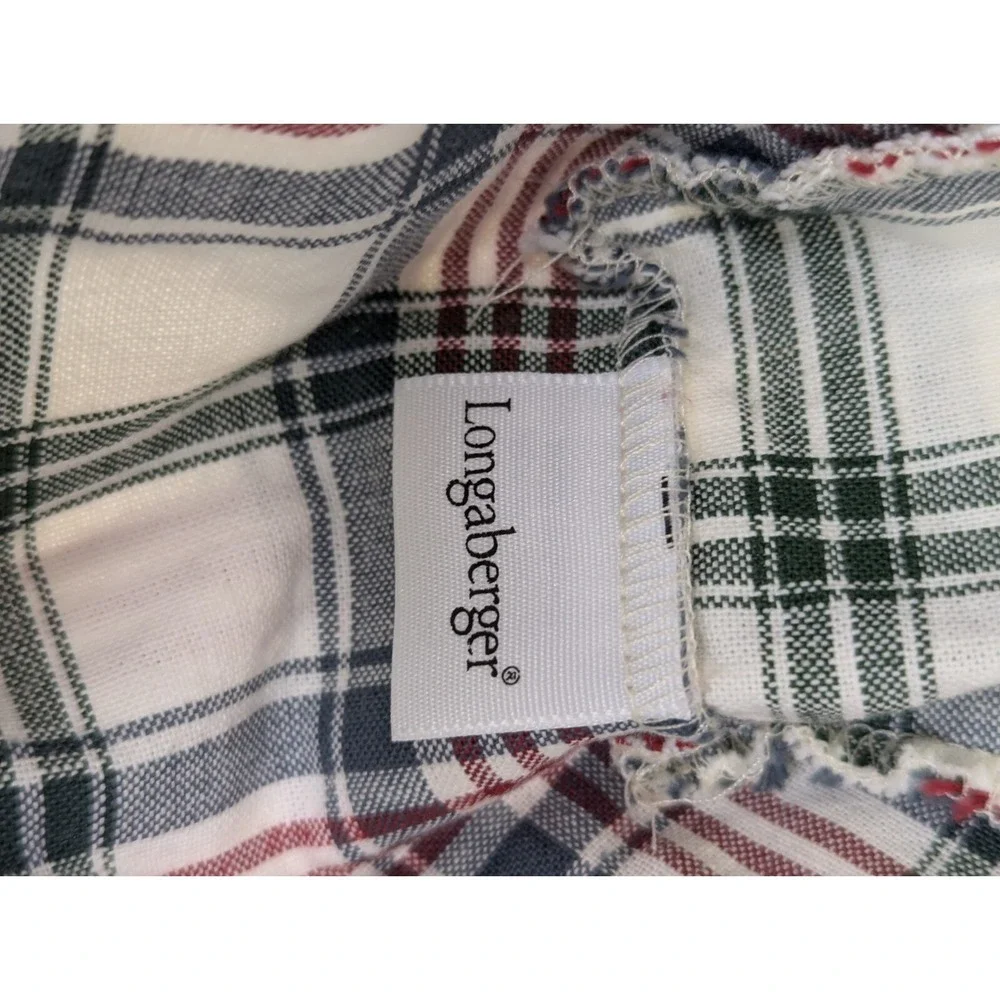 Longaberger‎ Fabric Basket Liner Lot of 3 Market Plaid Red Blue Flower Trellis